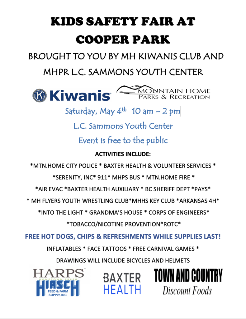 Kids safety fair at cooper park