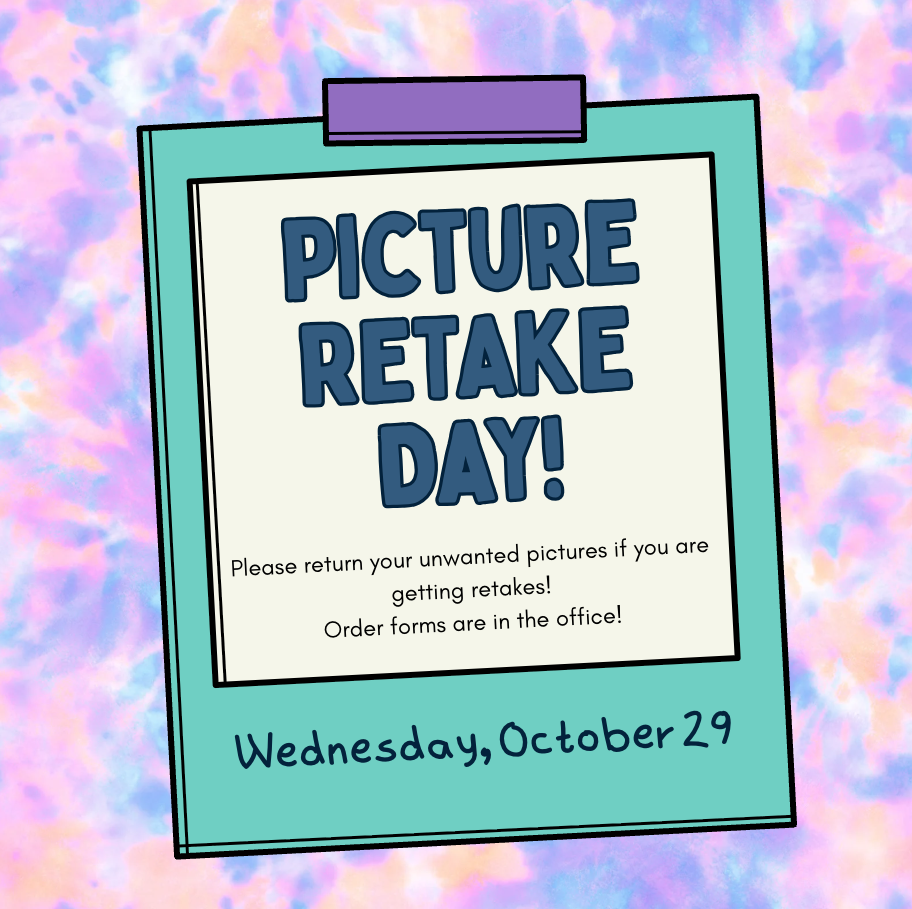 Picture Retake Day-Wednesday, October 29