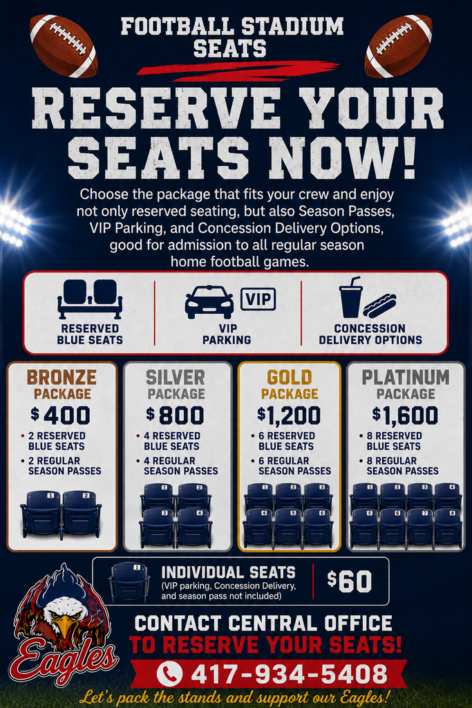 Football stadium seats