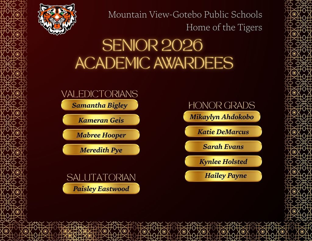 Sr. 2026 Honor Graduates