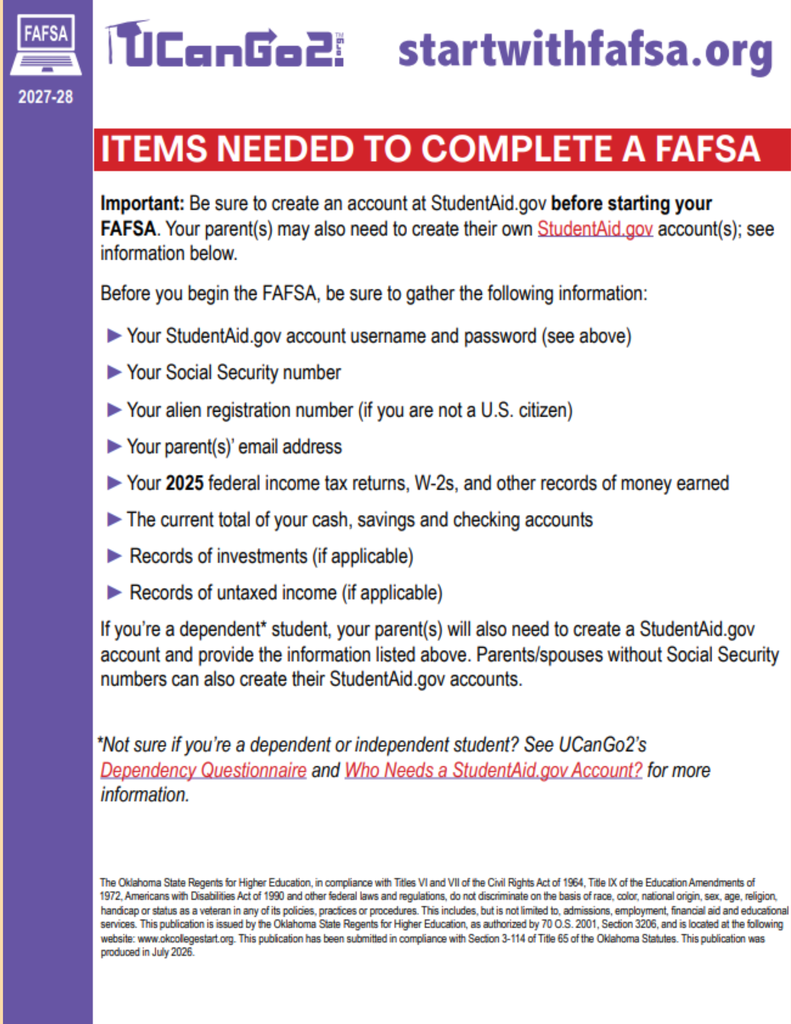 Free application for Federal Student Aid