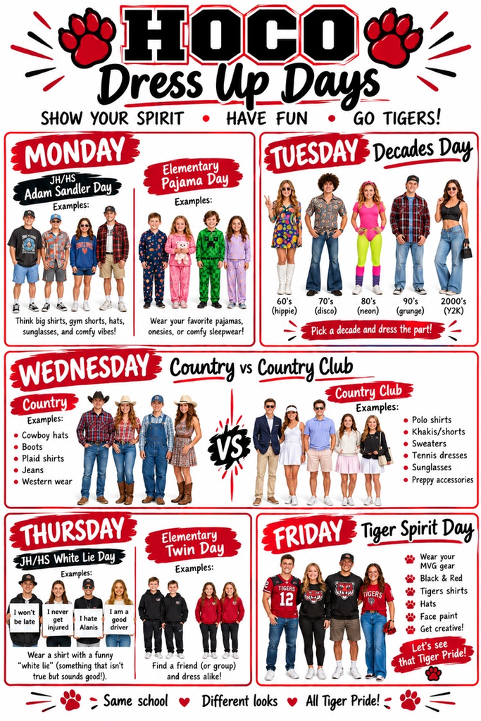 hoco spirit week ideas