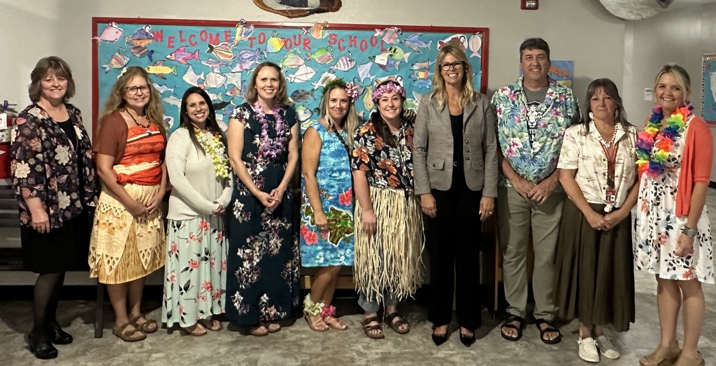 State Superintendent Critchfield with MVSD Superintendent Holthaus and CVE Teachers and Principal