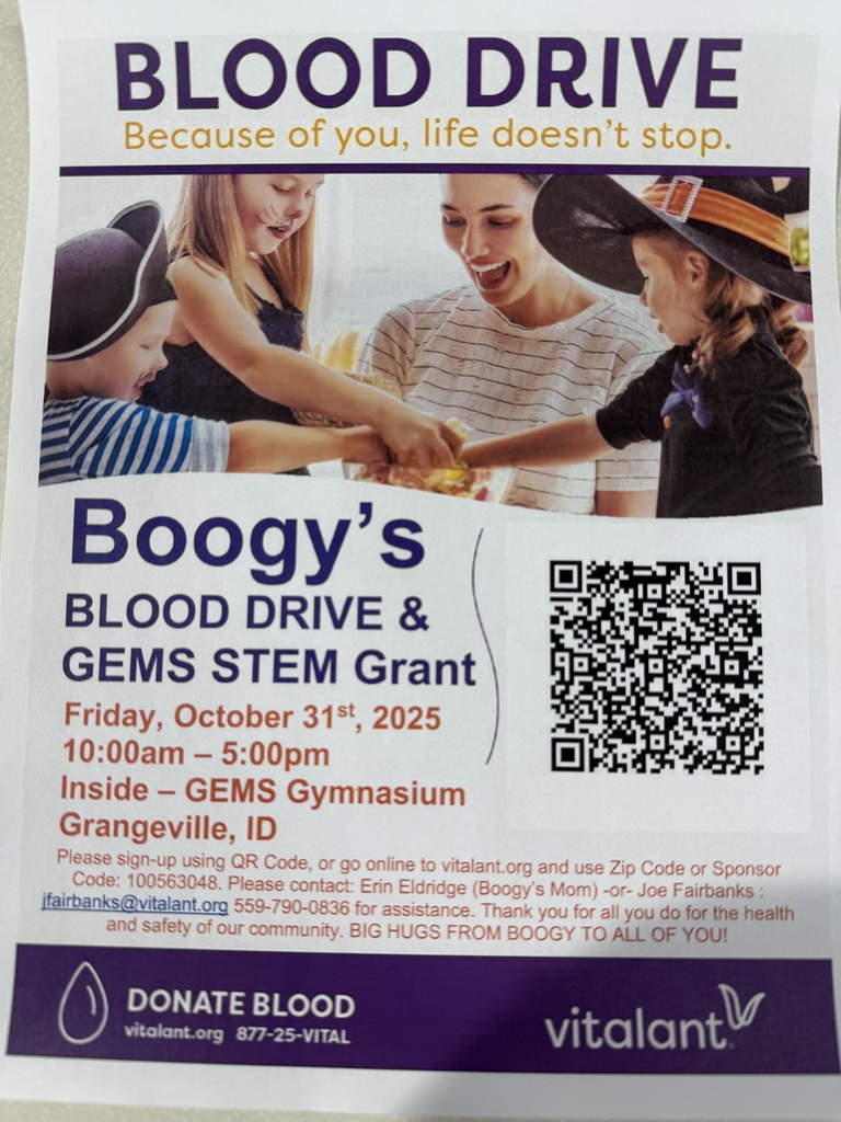 Blood drive flyer