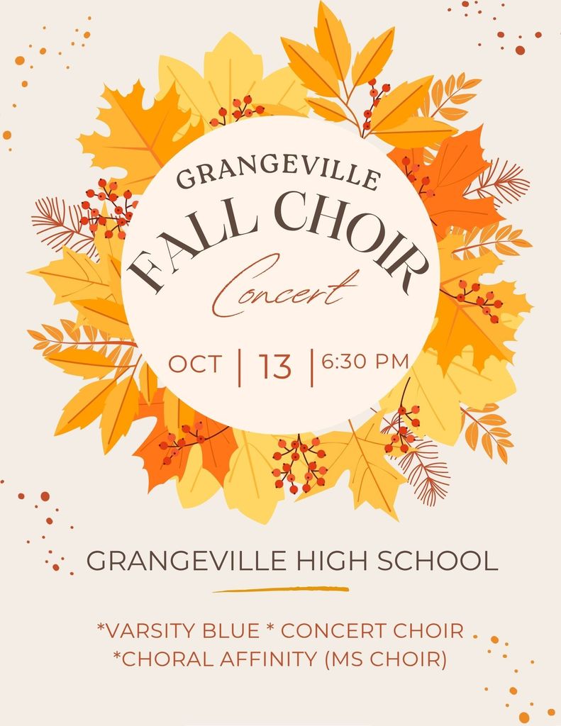 Choir Flyer for Fall Concert