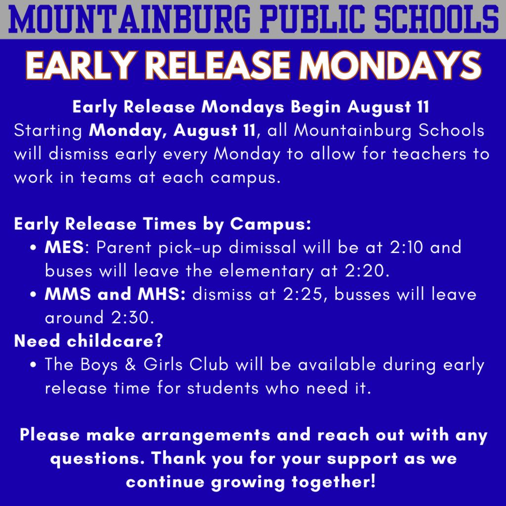 Early Release Mondays