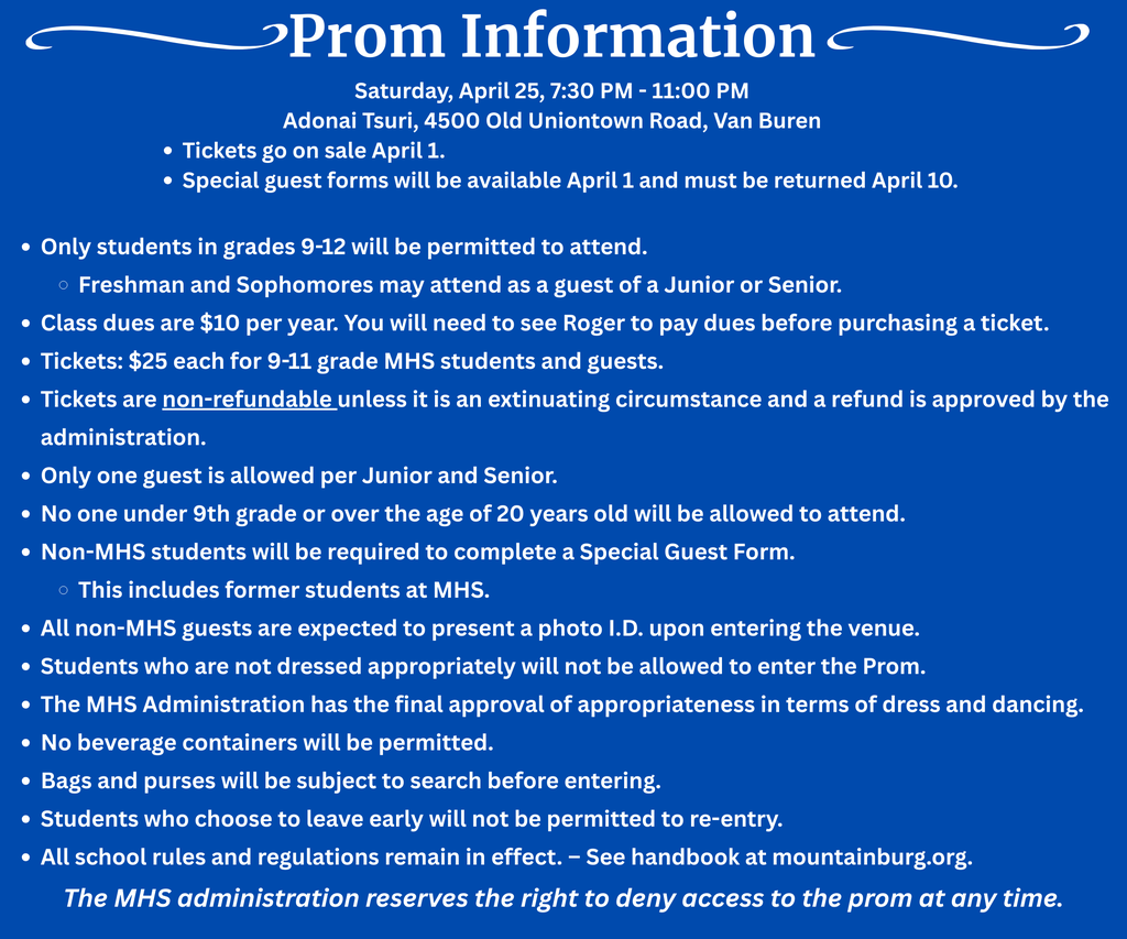 Prom Information