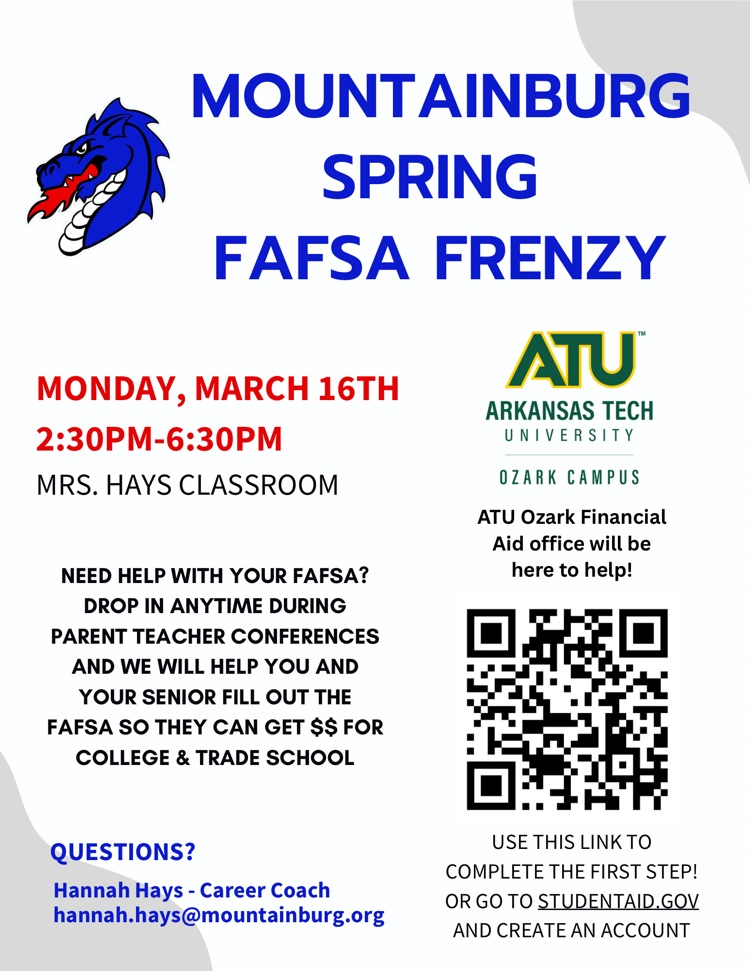 FAFSA night - today, march 16th from 3-6:30 pm