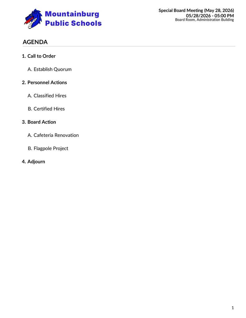 Agenda