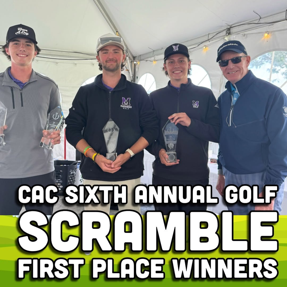 Lukas Glidden, Gavin Noonin, Caleb McGinness, and Brody Leighton (pictured here with co-organizer, Brian O'Connor)