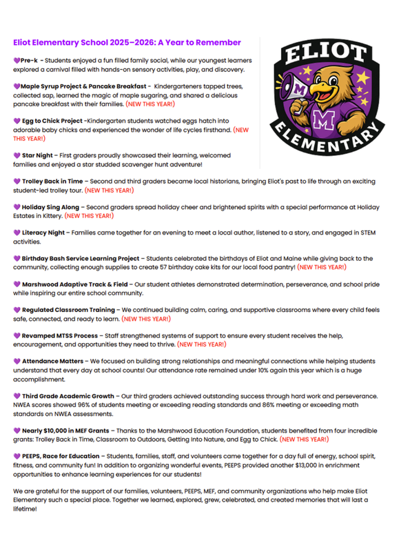 Memo from Principal Shisler