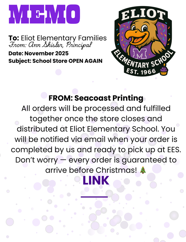 School Store Memo