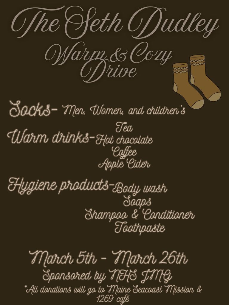 Flyer with information on items to donate