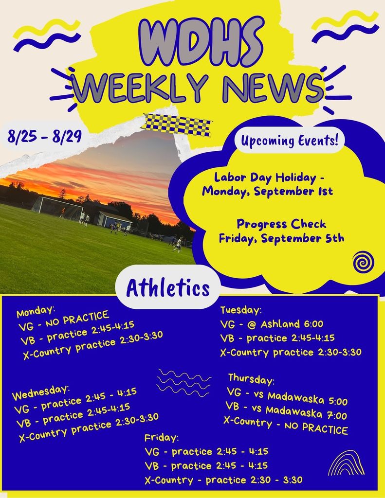 WDHS weekly news for 8/25 - 8/29
