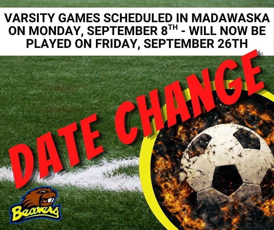 varsity soccer date change from 8/8/25 to 8/26/25