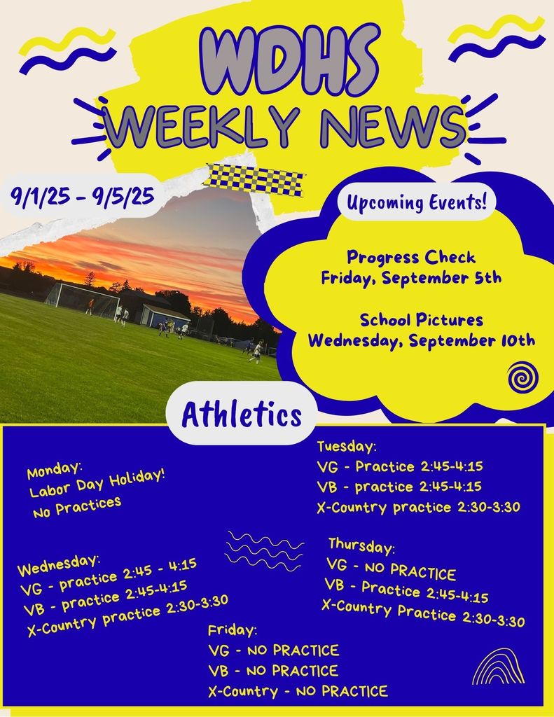 WDHS weekly news for 9/1/25-9/5/25