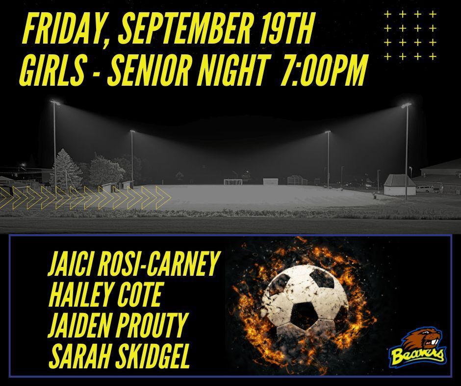 varsity girls soccer senior night 9/18/25 - 7:00pm
