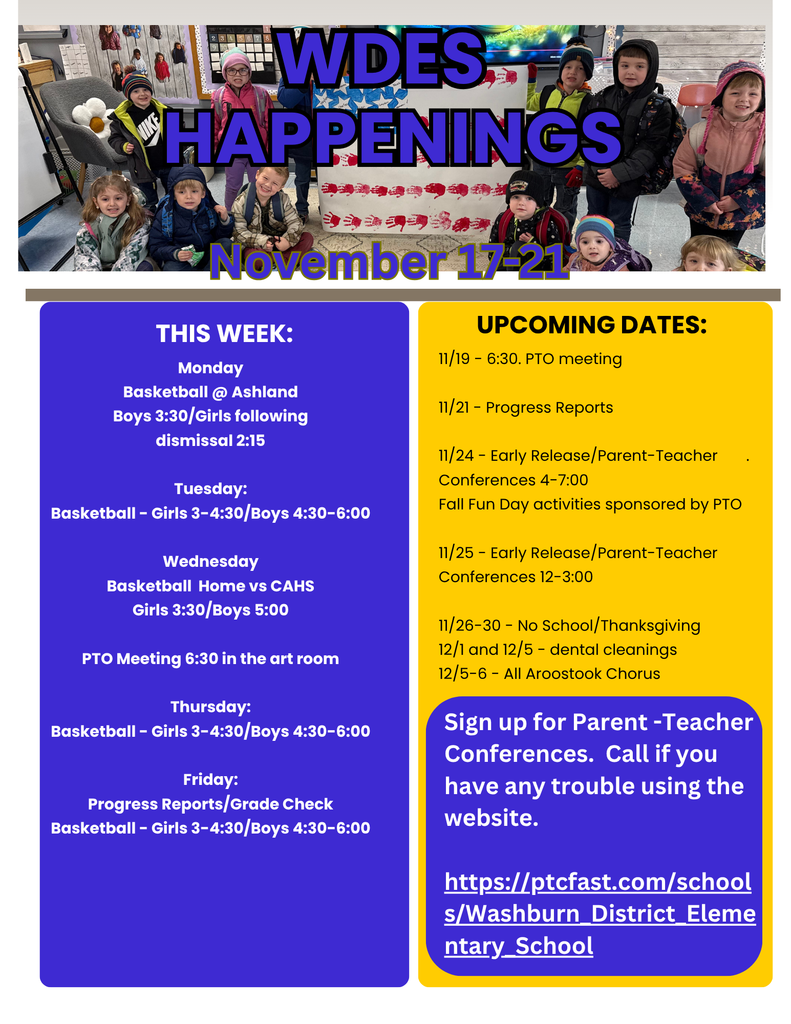 blue and yellow family newsletter.
