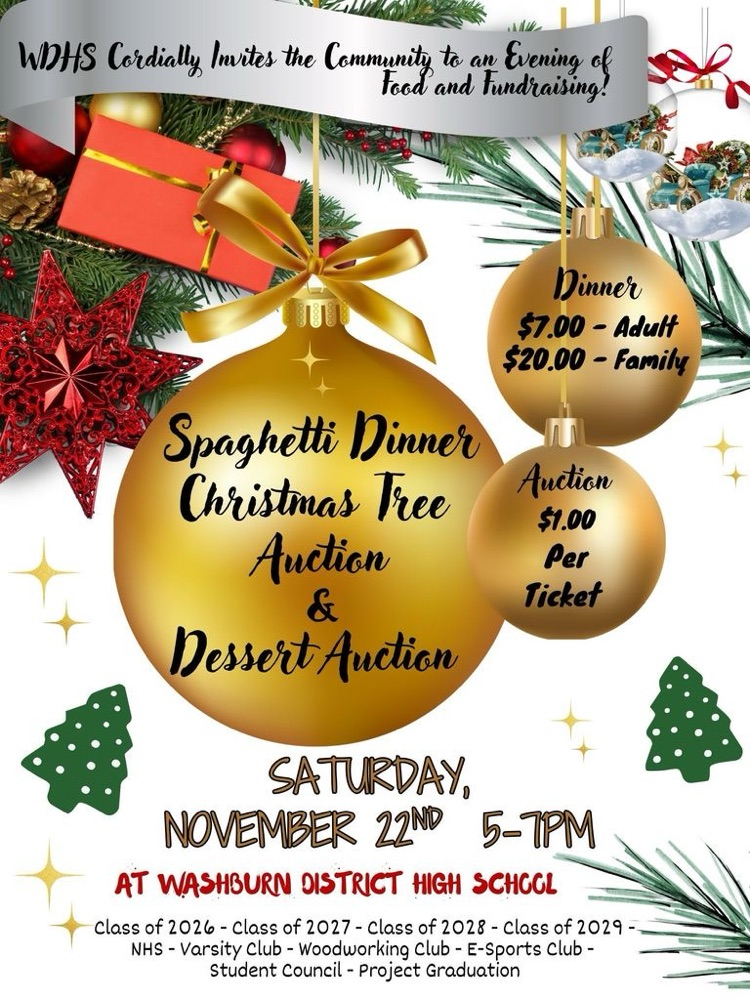 spaghetti dinner, Christmas Tree and Dessert auction 11/22/25 5-7