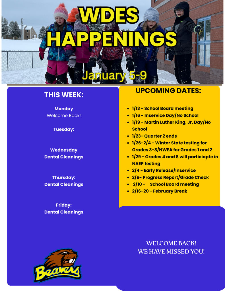 Blue and Gold newsletter for upcoming week.