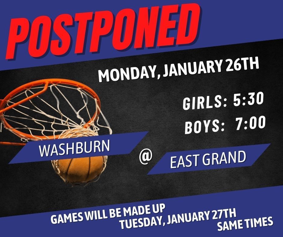 games scheduled for 1/26/26 postponed until 1/27/26 same times