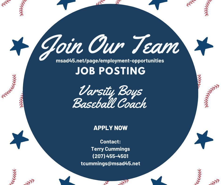 varsity boys baseball coach opening contact terry cummings