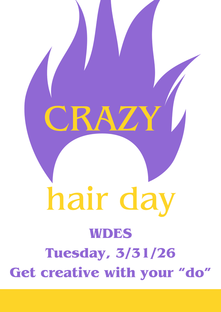 Purple hair and a notice for crazy hair