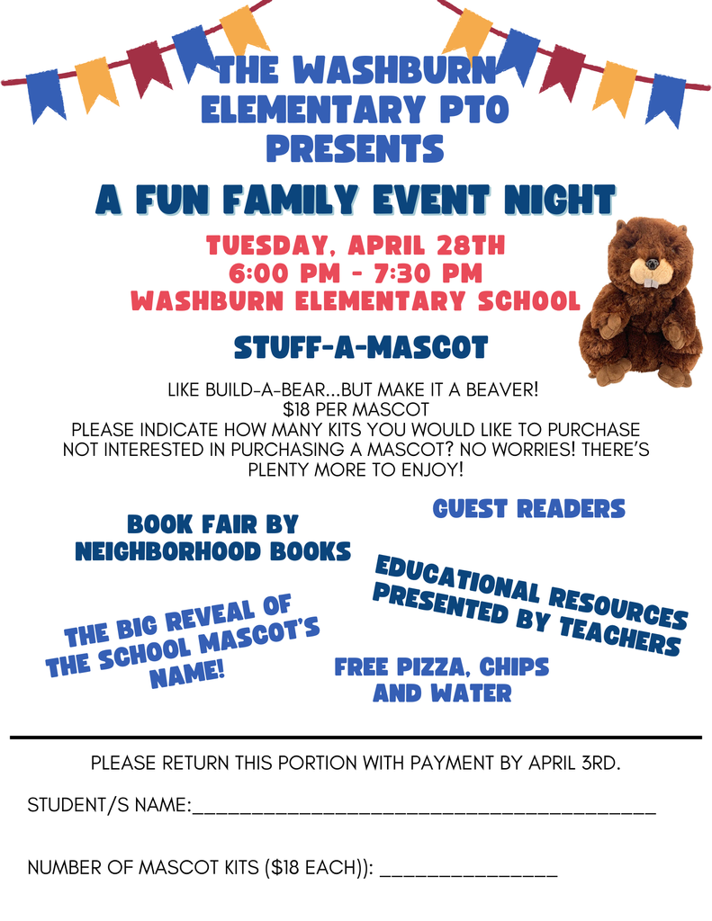 flyer with beaver telling about a family night.