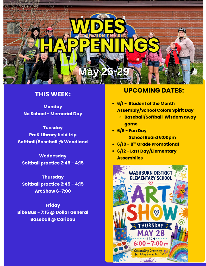 blue and gold newsletter with art flyer