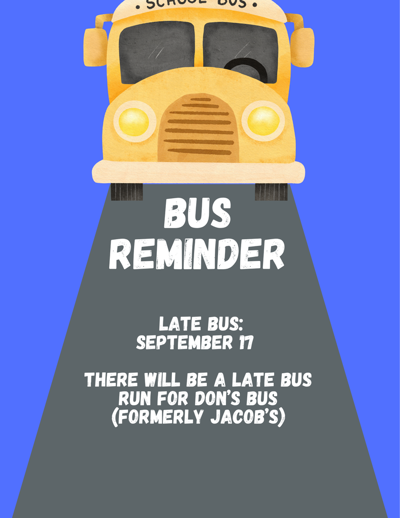 Blue flyer with yellow bus