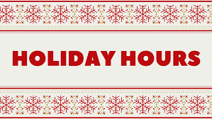 Holiday Hours