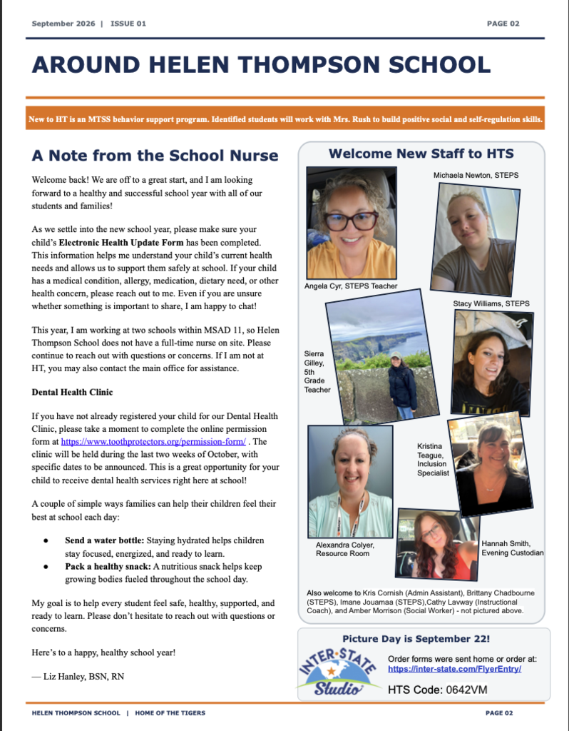 Helen Thomson School Newsletter