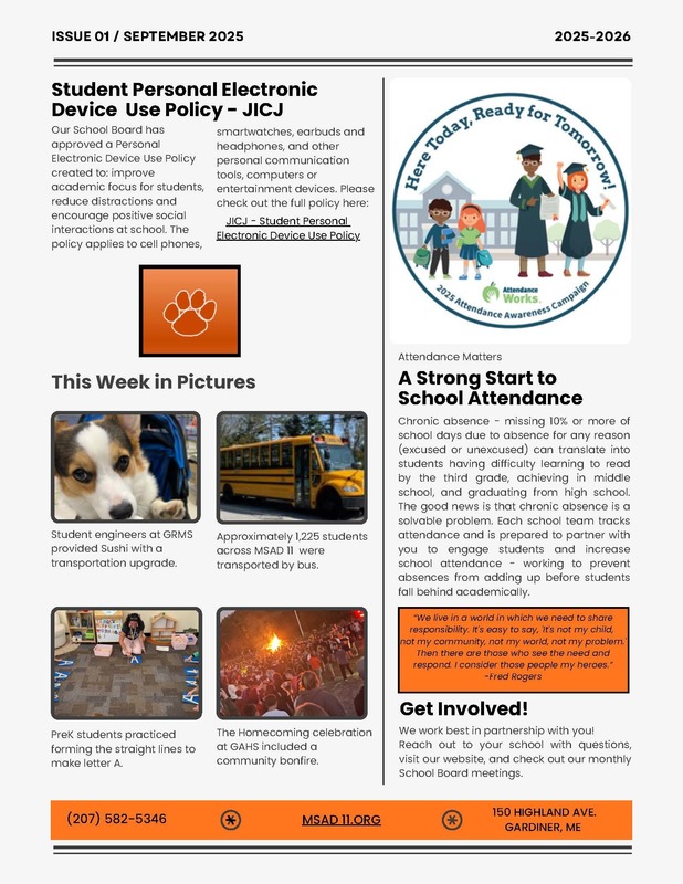 MSAD 11 Newsletter - September 2025 - Page 2