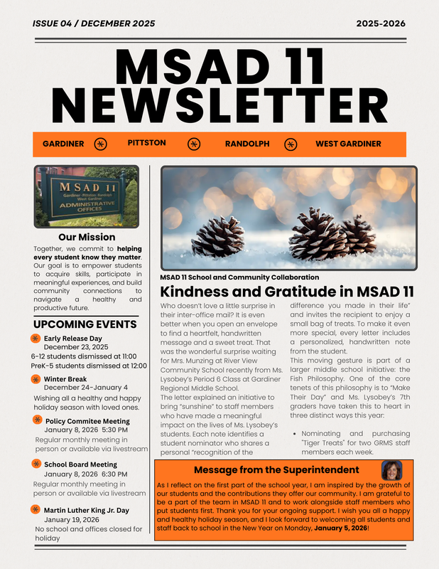 Central Office December Newsletter 2025