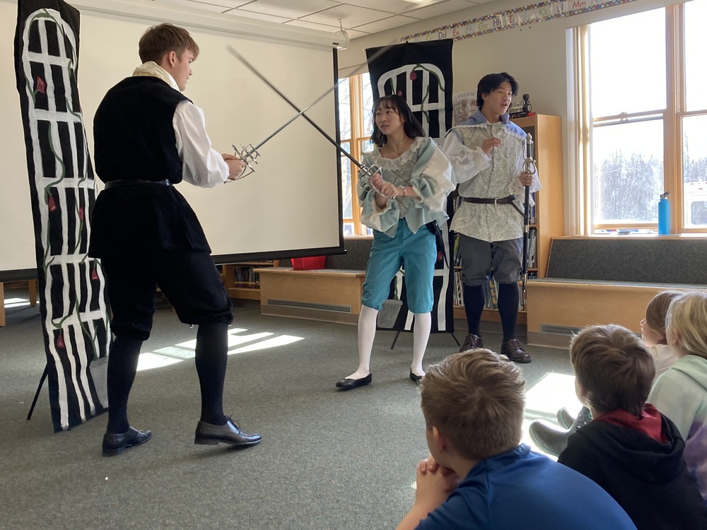 actors in a sword fight