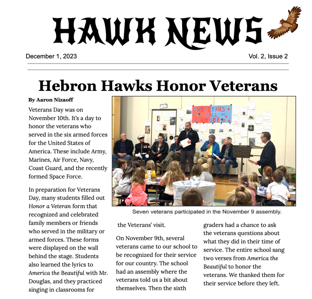 lead story on Hawk News