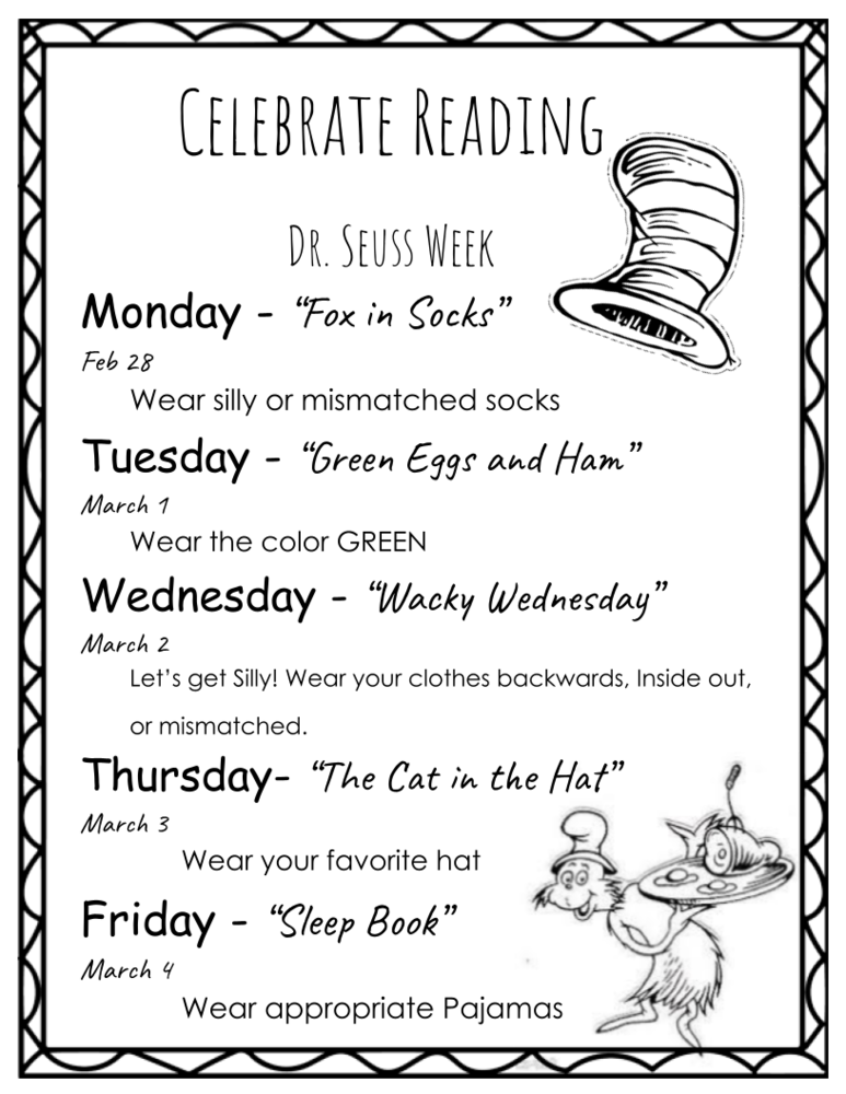 Dr. Seuss week