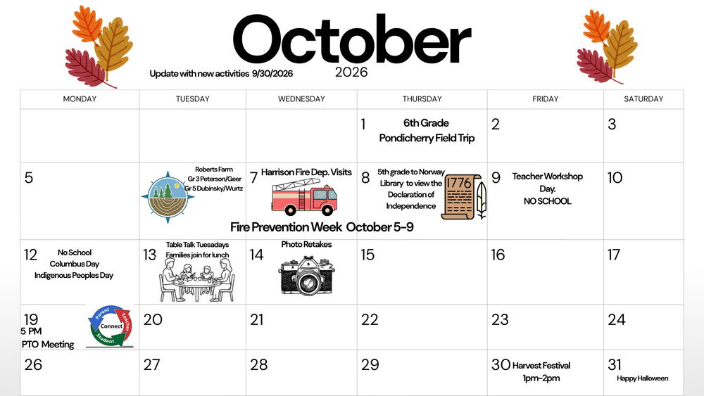 October Calendar
