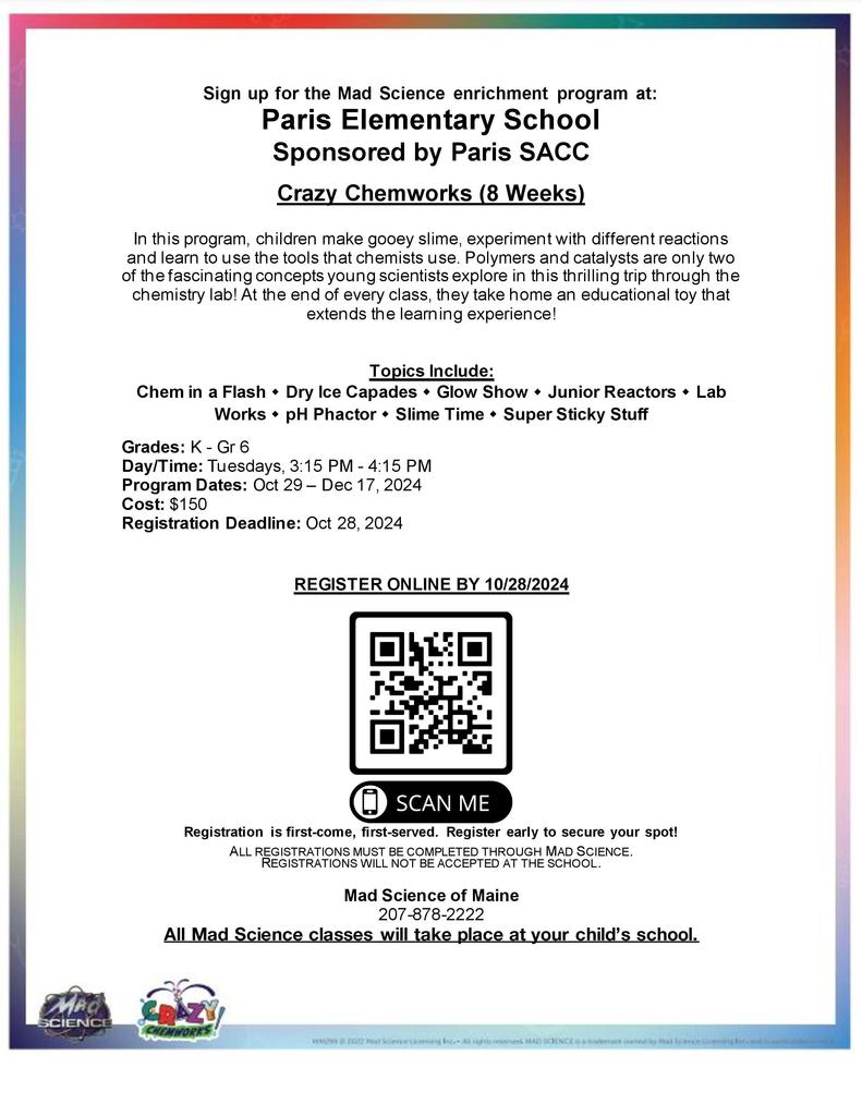 Mad Science Information