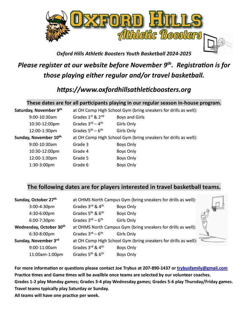 Boosters Basketball Sign Ups