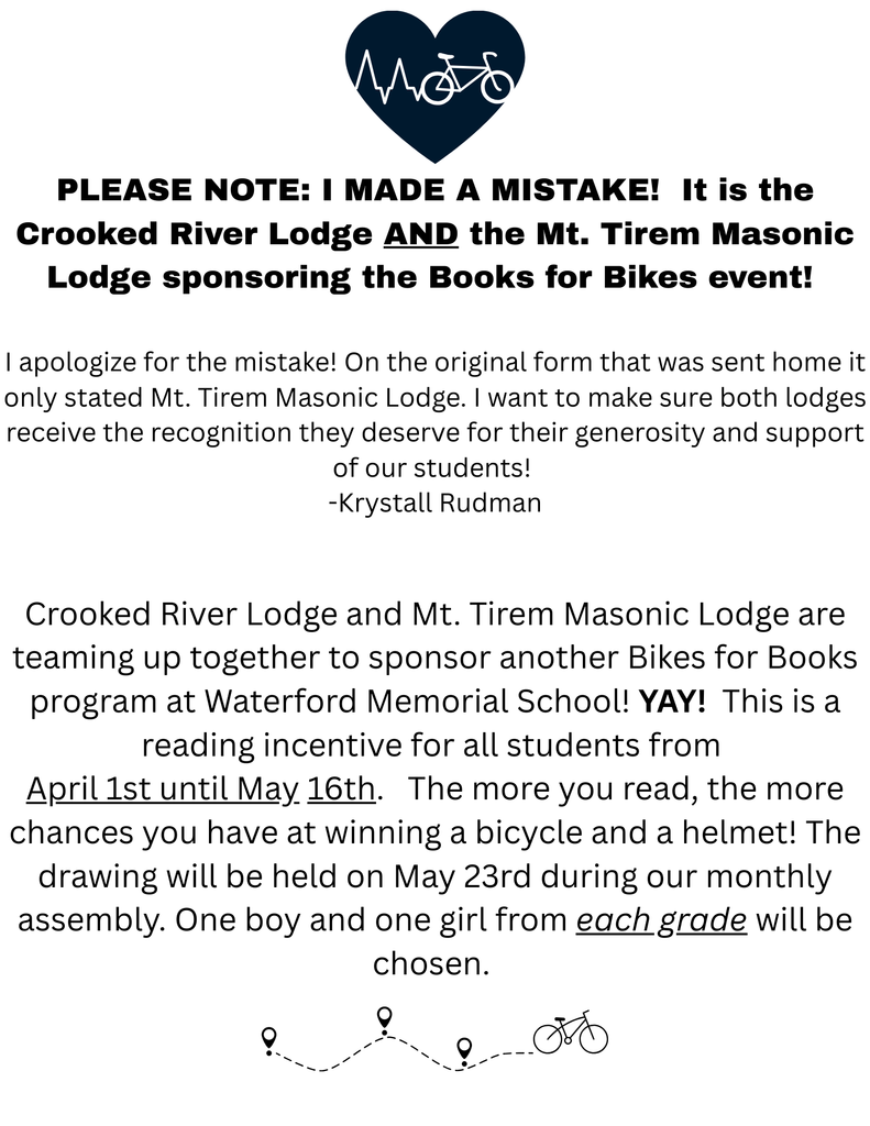 Books for Bikes Correction