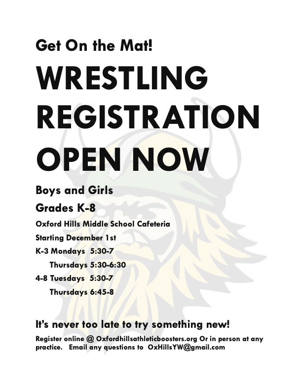 Wrestling sign ups