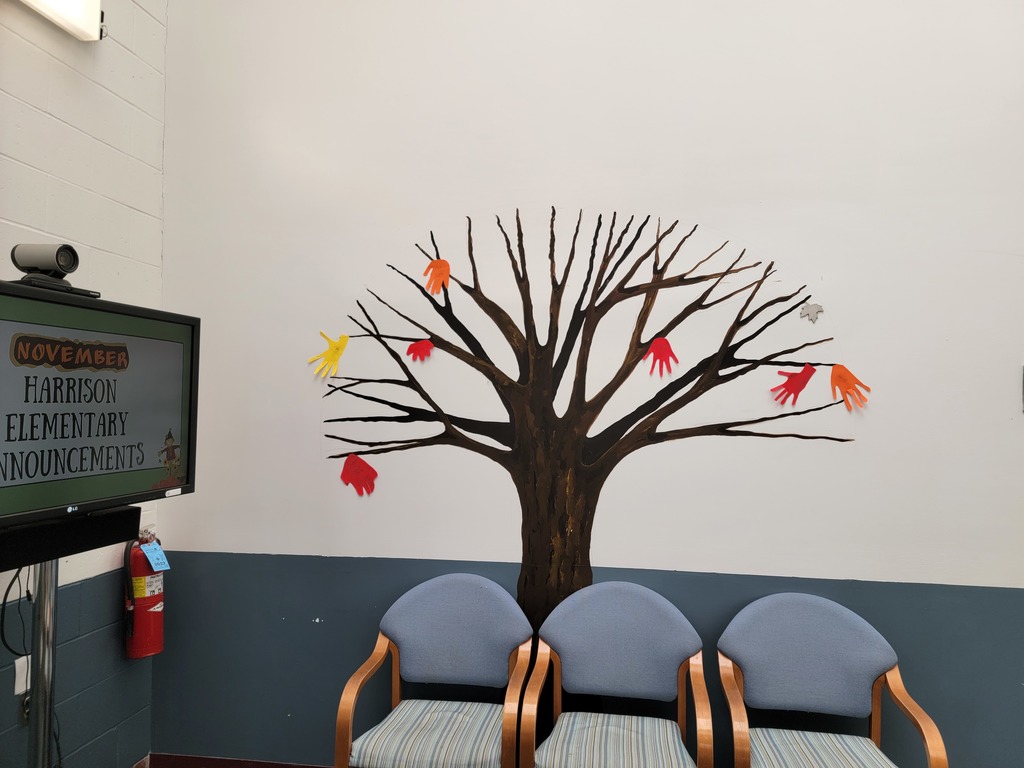 Lobby tree-leaves with what students are thankful for