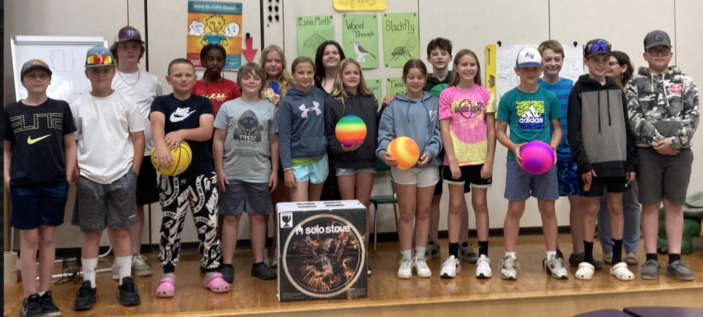 sixth graders on stage