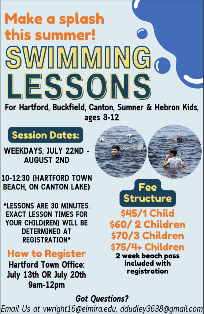swim lessons flyer