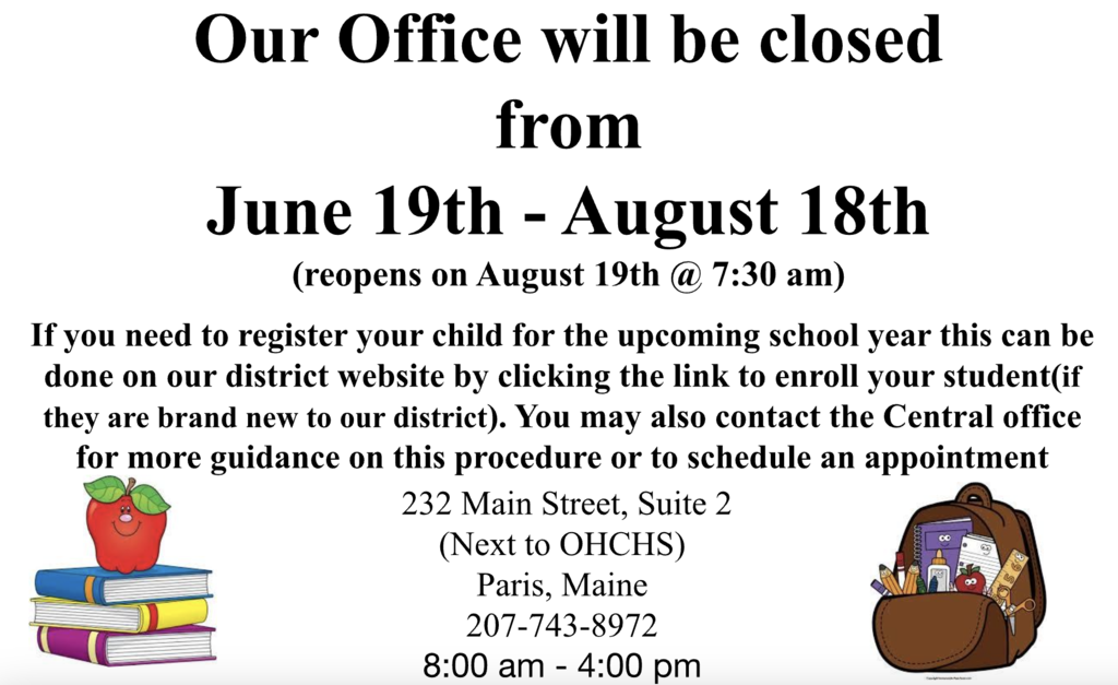 Office Summer Hours