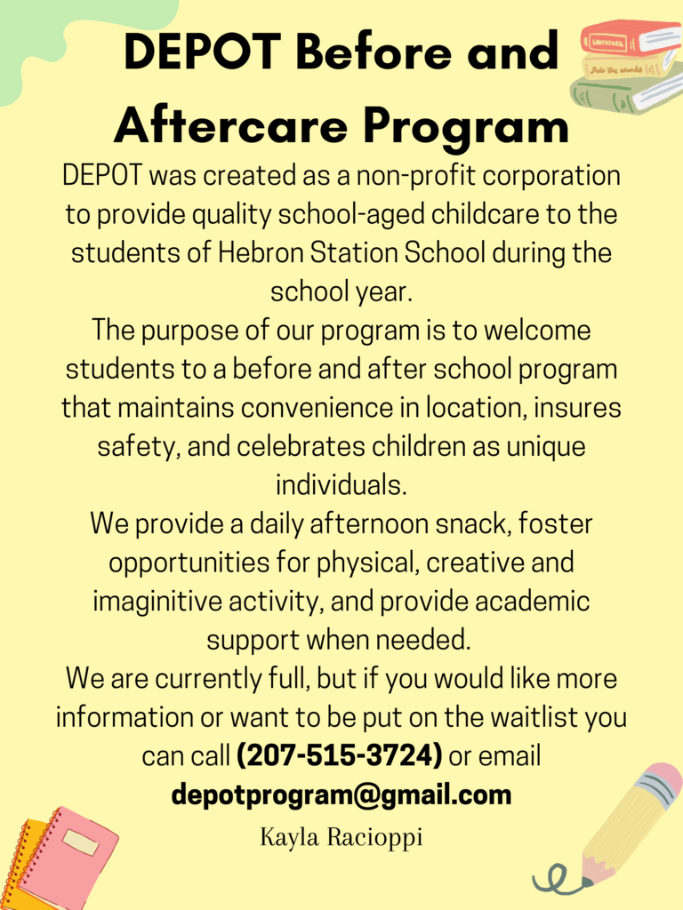 Flyer for Depot After-care Program