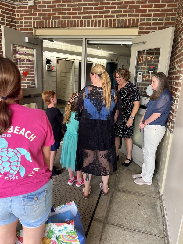 Welcoming families at Rowe Elementary