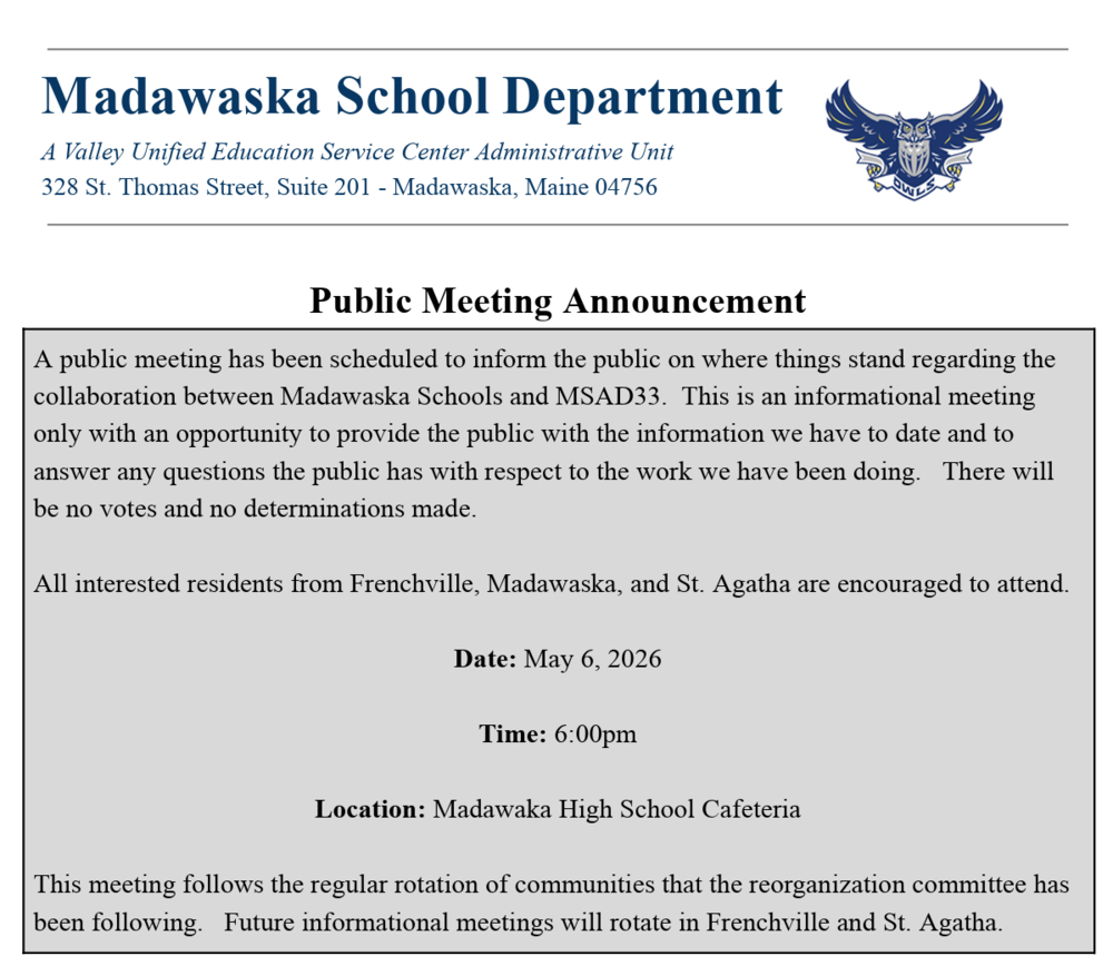 Public Meeting Announcement