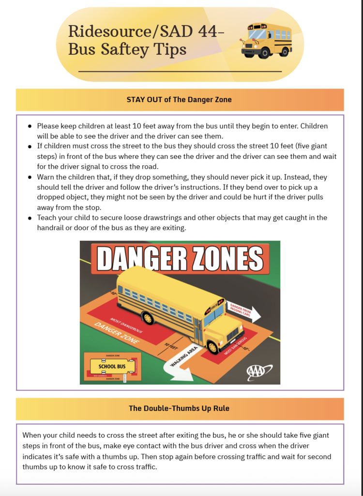 Bus Safety Tips Poster